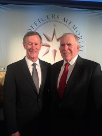 UT System Chancellor William H. McRaven (left) and CIA Director John O. Brennan (right). McRaven was named the 2016 Richard M. Helms Award recipient. 
