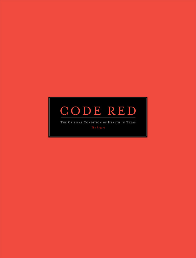 Cover of the report with text on the page: Code Red
