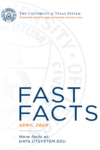 Fast Facts cover with the UT System seal in the background and title