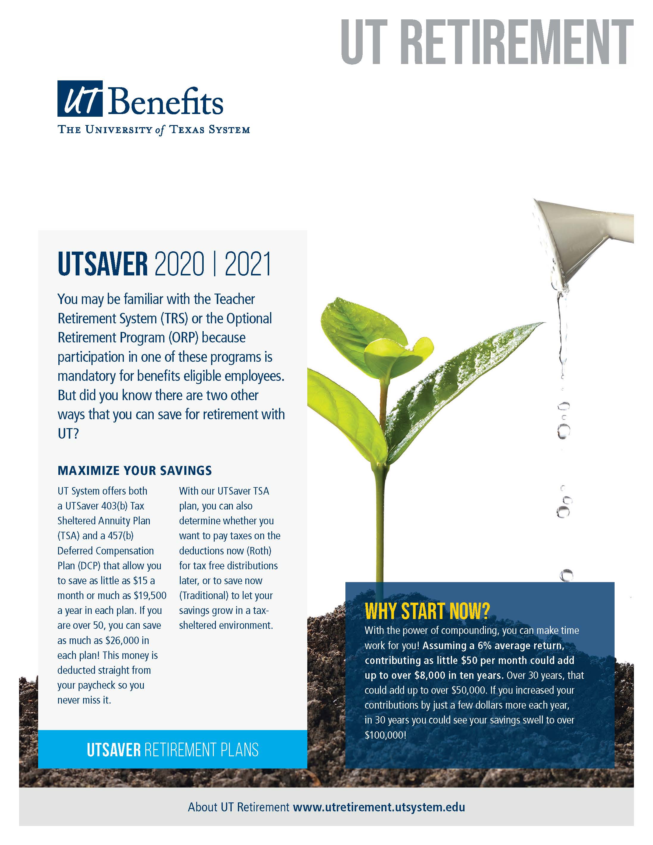 Best Retirement Plans 2021 UTSaver Retirement Plans Brochure | University of Texas System