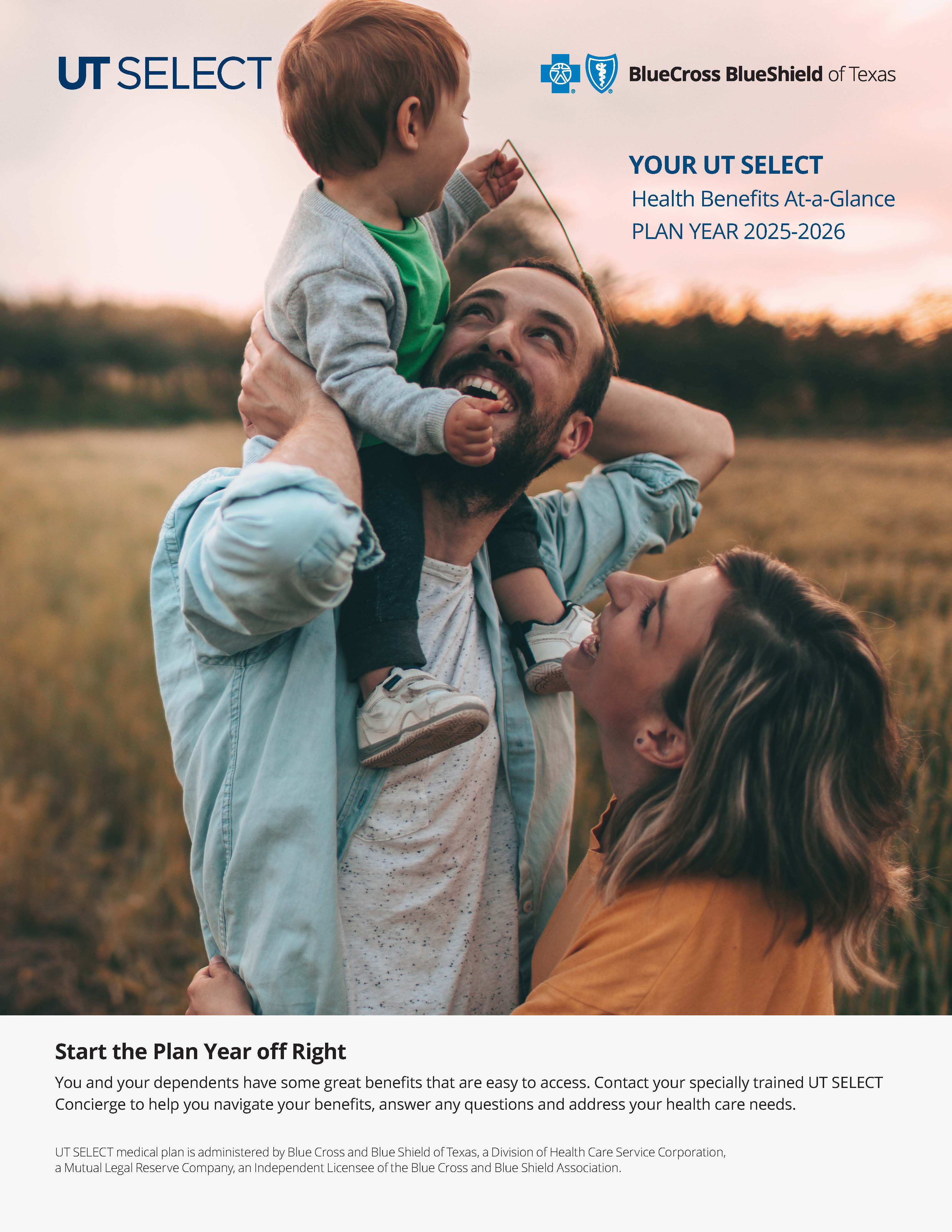 UT SELECT Benefits at a Glance brochure cover