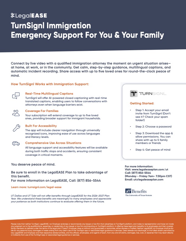 Legal Ease TurnSignl Immigration Flyer Cover