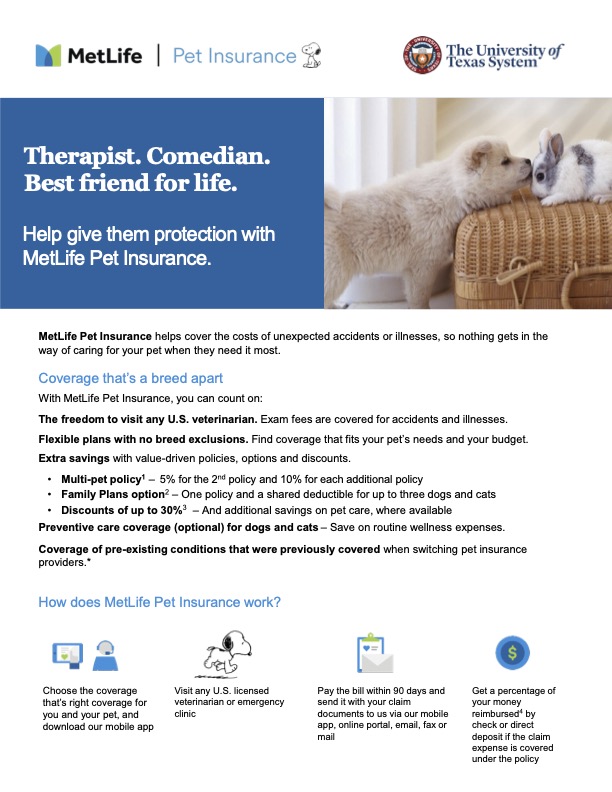 MetLife Pet Benefits Overview Flyer