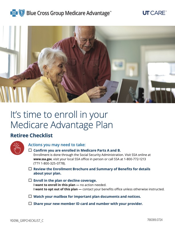 UT CARE Retiree Checklist Cover