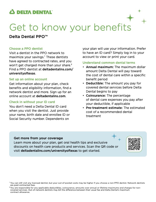 UT SELECT Dental Highlights cover sheet