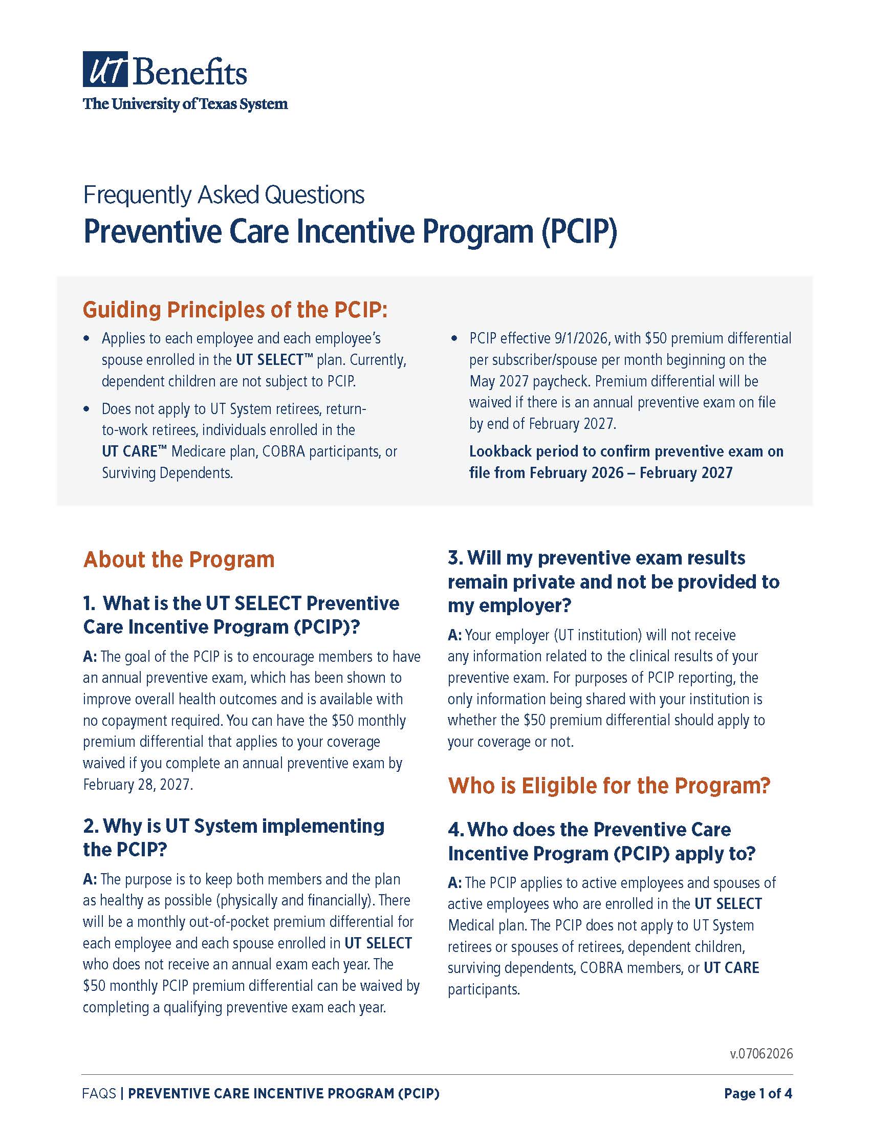 Cover image of the PCIP FAQs