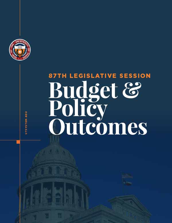 Cover of the report: 87th Legislative Session Budget & Policy Outcomes