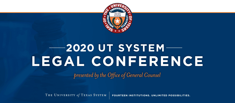 2020 UT System Legal Conference Banner