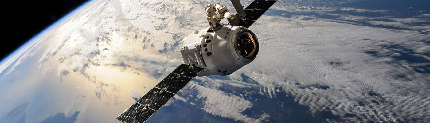 SpaceX satellites in orbit about the earth