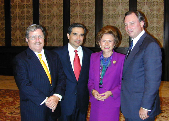 from left: Regent Sanchez, President Cigarroa, Regent Clements, and Regent Loeffler