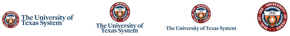 an image of four options of logos for the UT System
