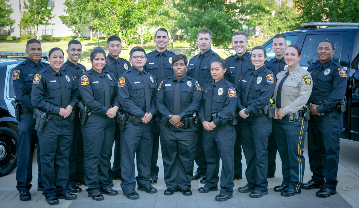 Graduates of the 100th class of police cadets.