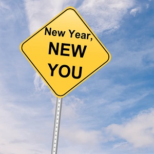 Road sign reading New Year, New You