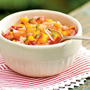 nectarine and radish salsa