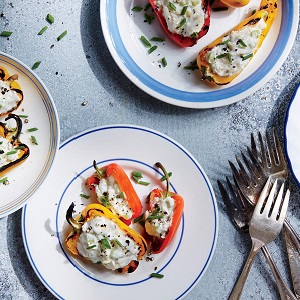 crab-stuffed grilled bell peppers