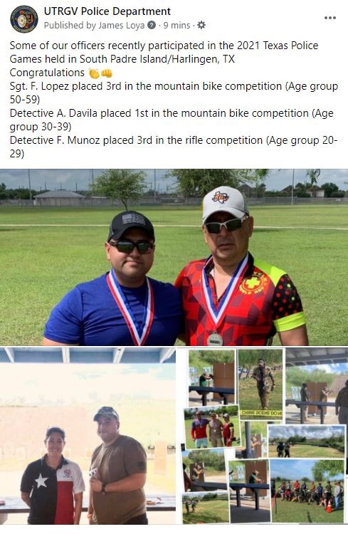 UTRGV at the 2021 Texas Police Games