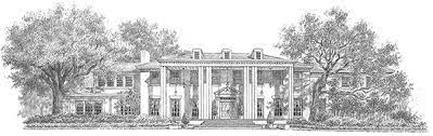 Bauer house line illustration of the outdoor facade