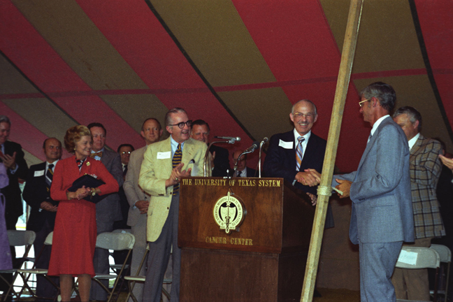 Dedication of Building at M. D. Anderson Cancer Center