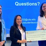 Presenting the gift to UT Arlington