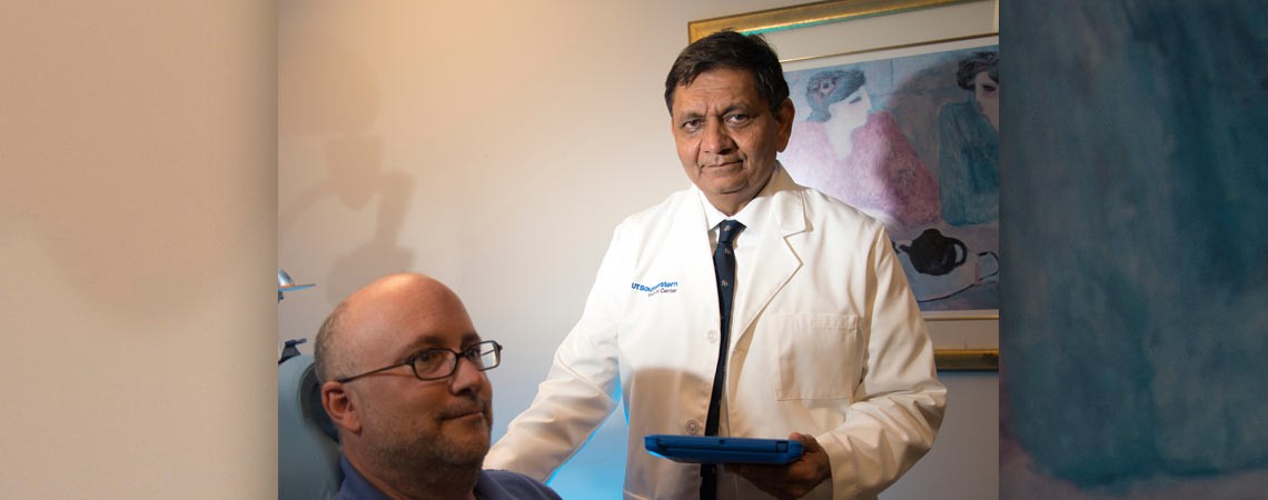 Dr. Madhukar Trivedi with patient