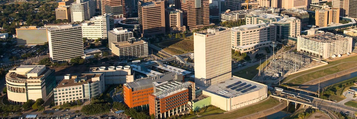 Aerial view of UT Health Science Center Houston 