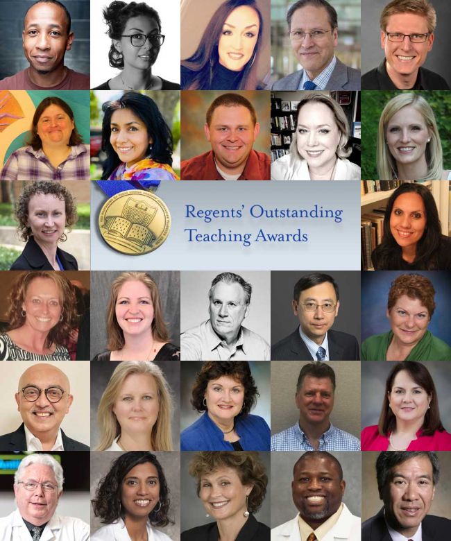 2020 Regents' Outstanding Teaching Awards full roster