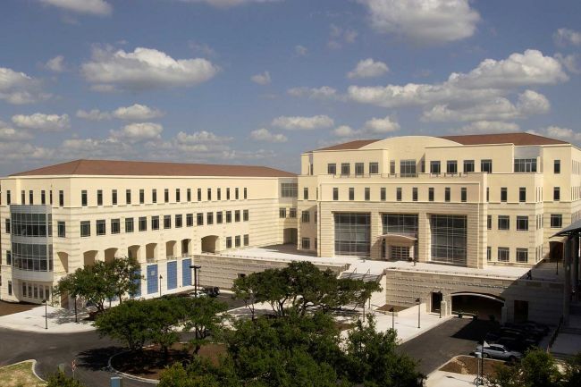 UT San Antonio main campus building and square