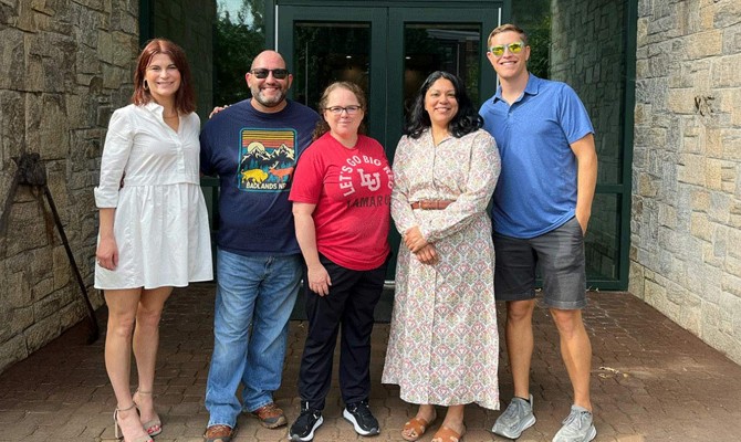 Left to right: Cecilia Orphan, co-director; Andrew Koricich, executive director; Alisa Hicklin Fryar, co-director; Vanessa A. Sansone, co-director; and Kevin R. McClure, co-director.
