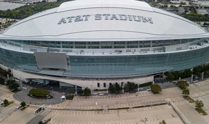 Aereal photo of the AT&T Stadium