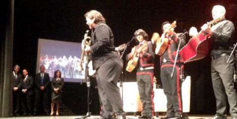 You can see me off stage enjoying this amazing performance aimed at firing up the crowd of HCISD faculty and staff.