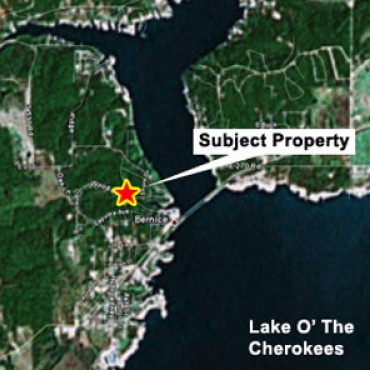 Primary map for property: 0.56 acres near Lake O' The Cherokees
