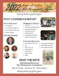 Cover image for the Risk Management Post Conference Report
