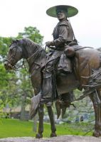 A vaquero is depicted as part of the Tejano Monument at the Texas Capitol in Austin. Photo by Ralph Barrera/Austin American-Statesman 