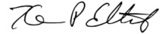Signature of Chairman Eltife