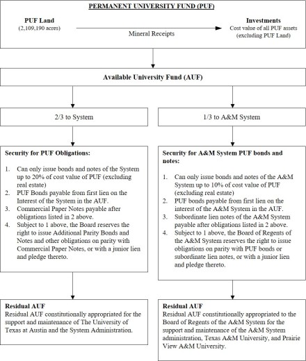 Diagram detailing the Permanent University Fund
